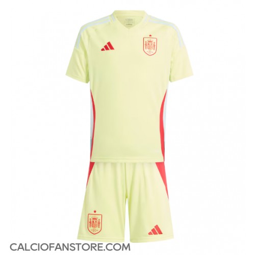 Maglia Calcio Spagna Seconda Divisa Bambino Europei 2024 Manica Corta (+ pantaloncini)